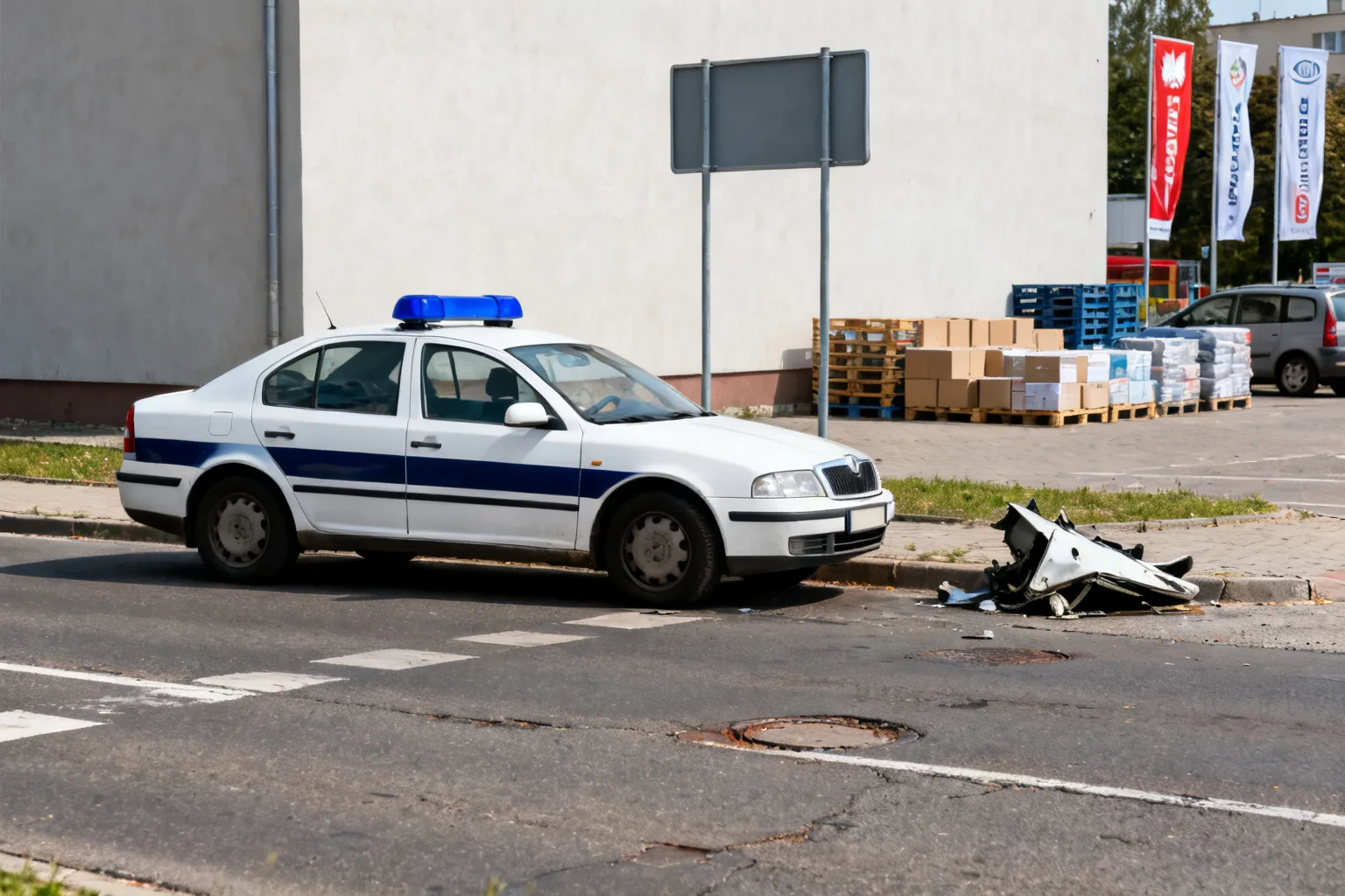 Policjanci–druhowie z Krzyków pomogli przy dwóch kolizjach drogowych