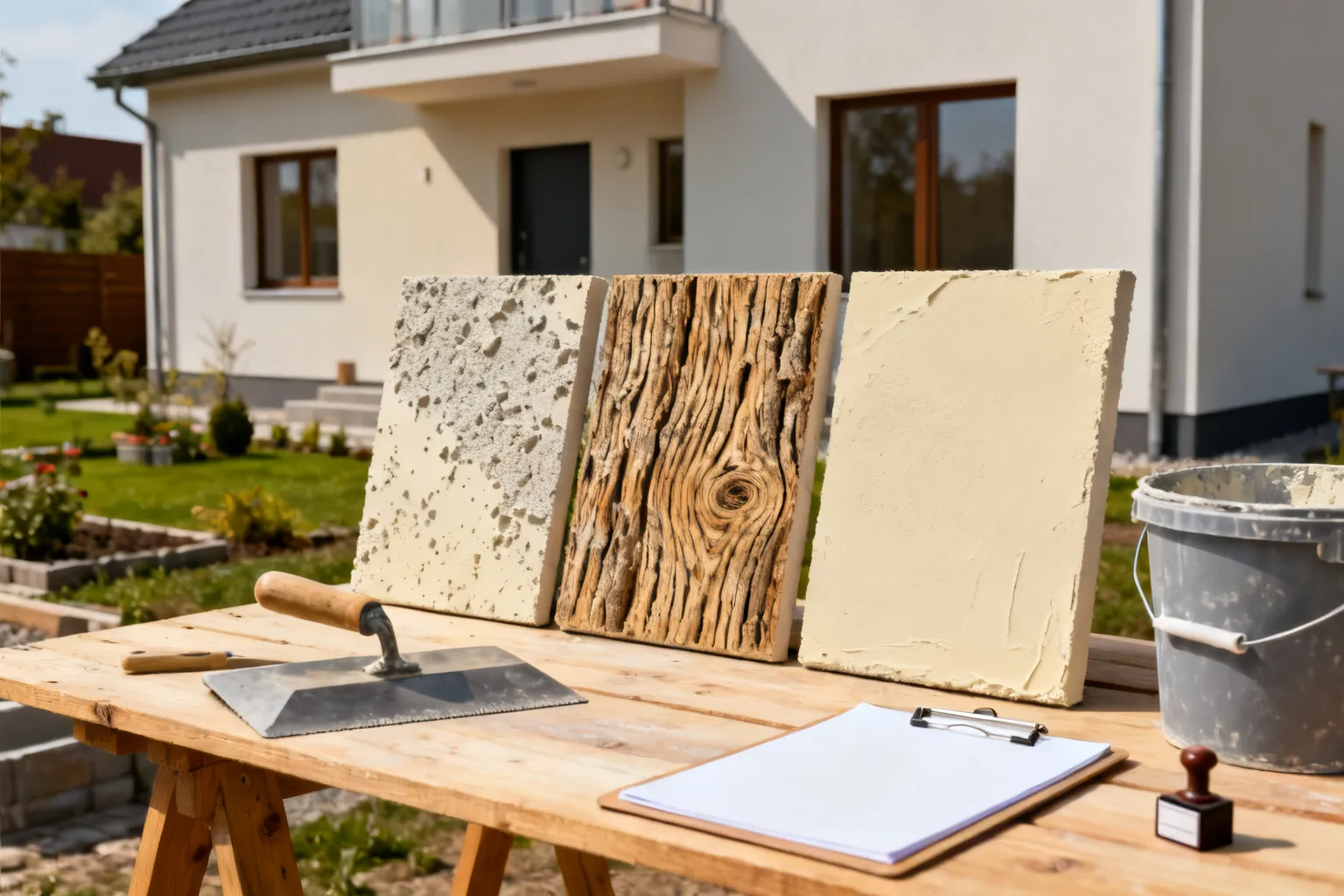 Rodzaje faktur tynków elewacyjnych — baranek, kornik, gładki