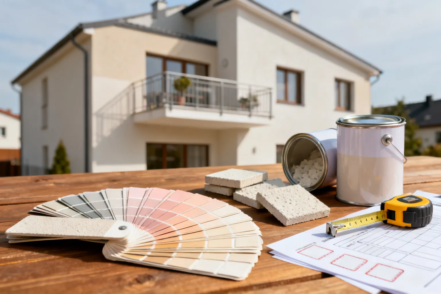 Jak wybrać wzornik kolorów tynków elewacyjnych — narzędzia, próbki i trendy 2025
