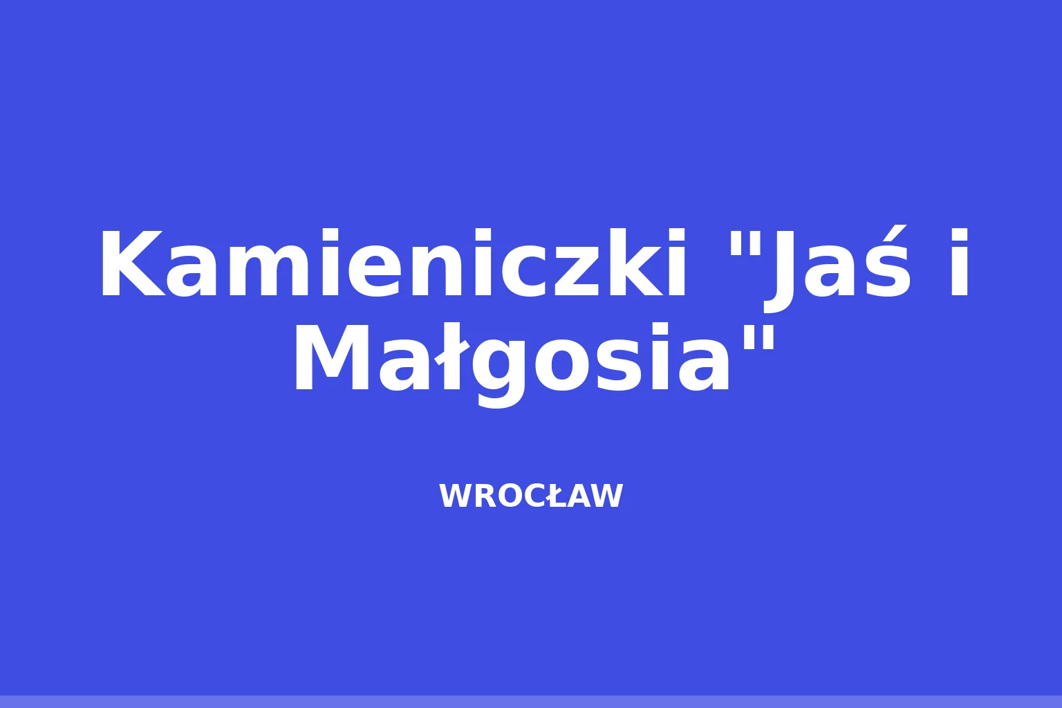 Kamieniczki "Jaś i Małgosia"