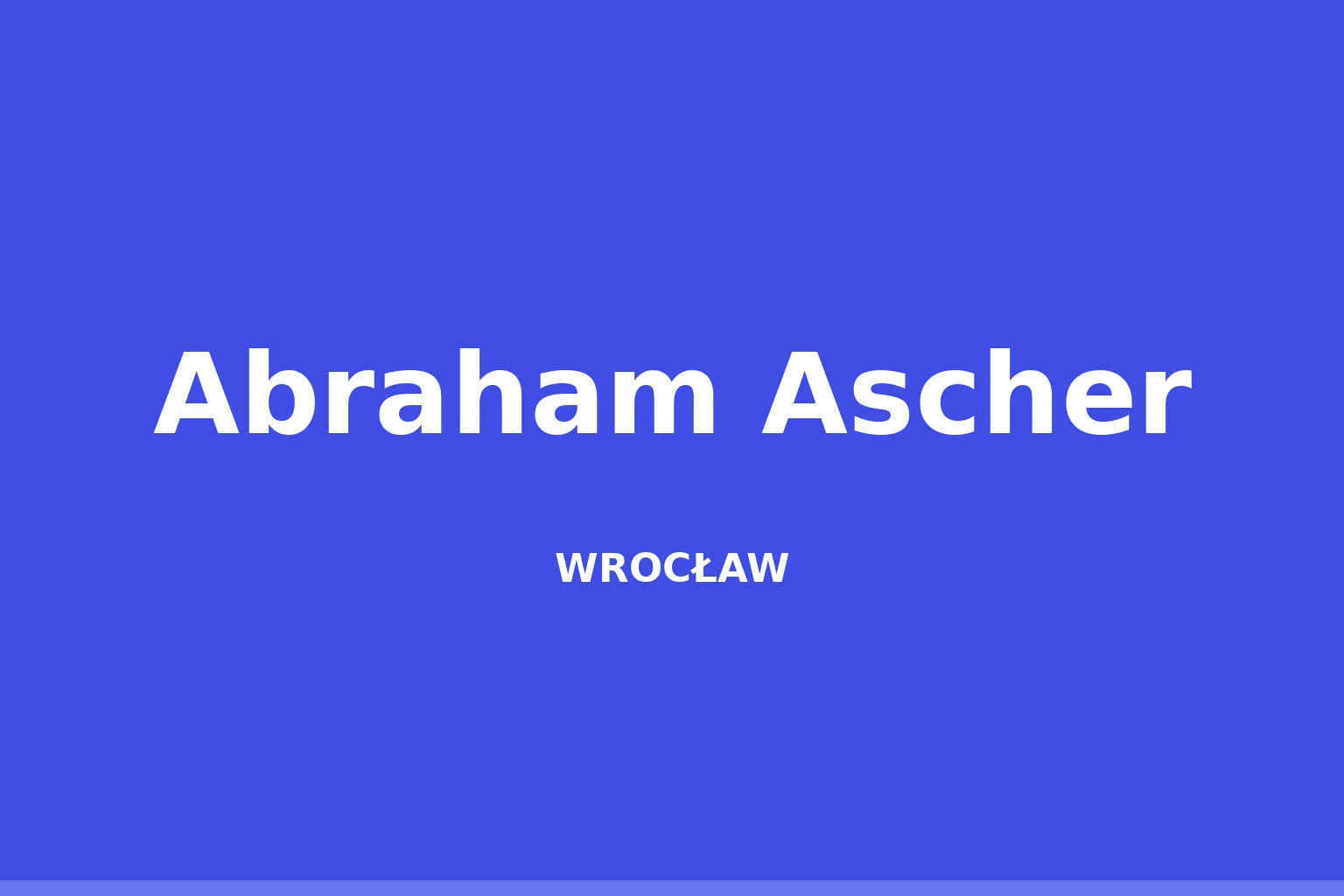 Abraham Ascher