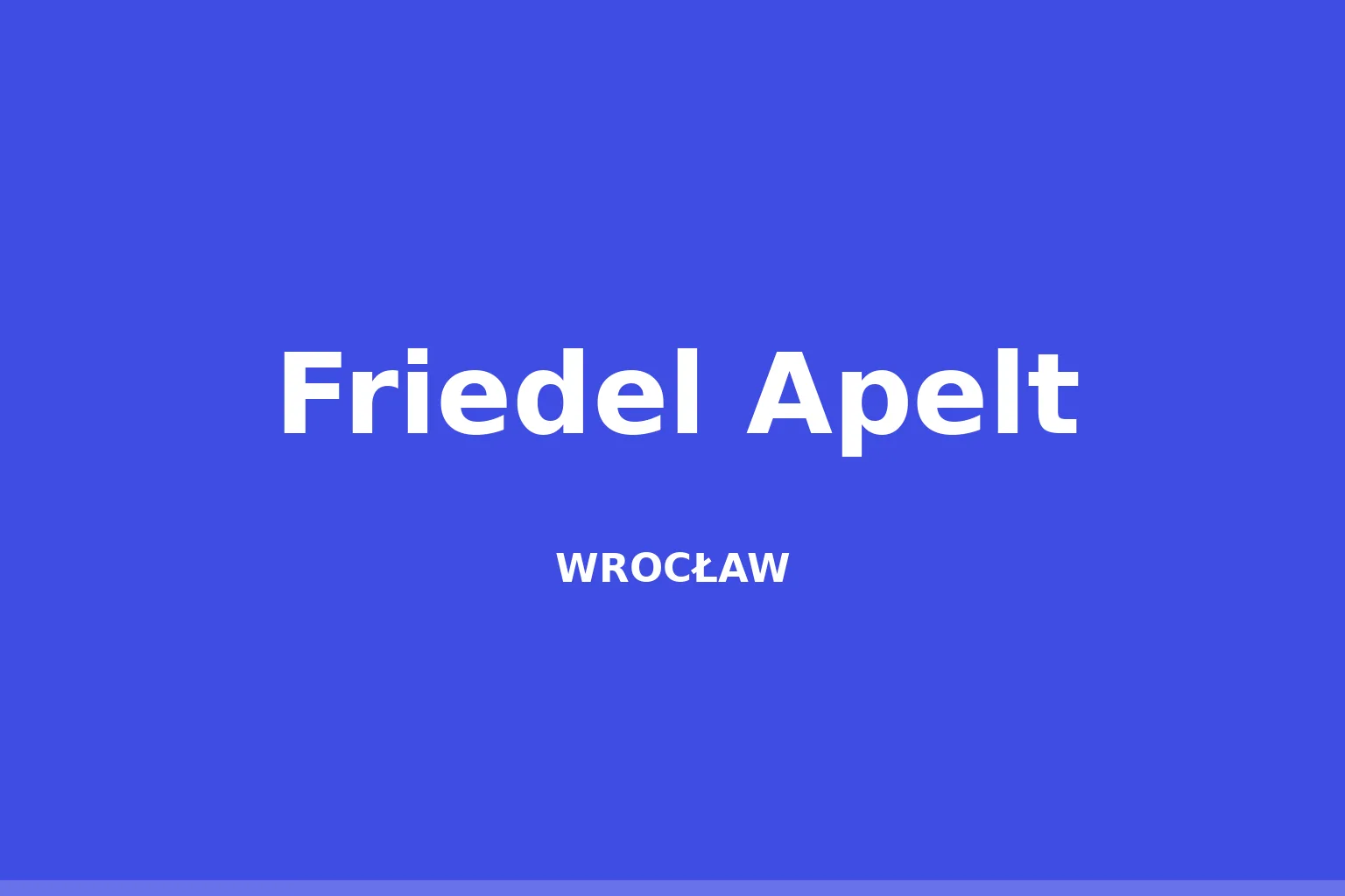 Friedel Apelt
