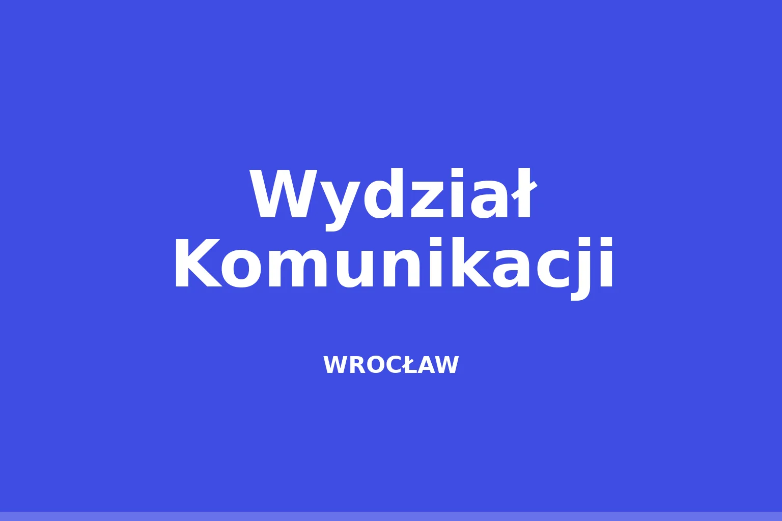 Wydział Komunikacji