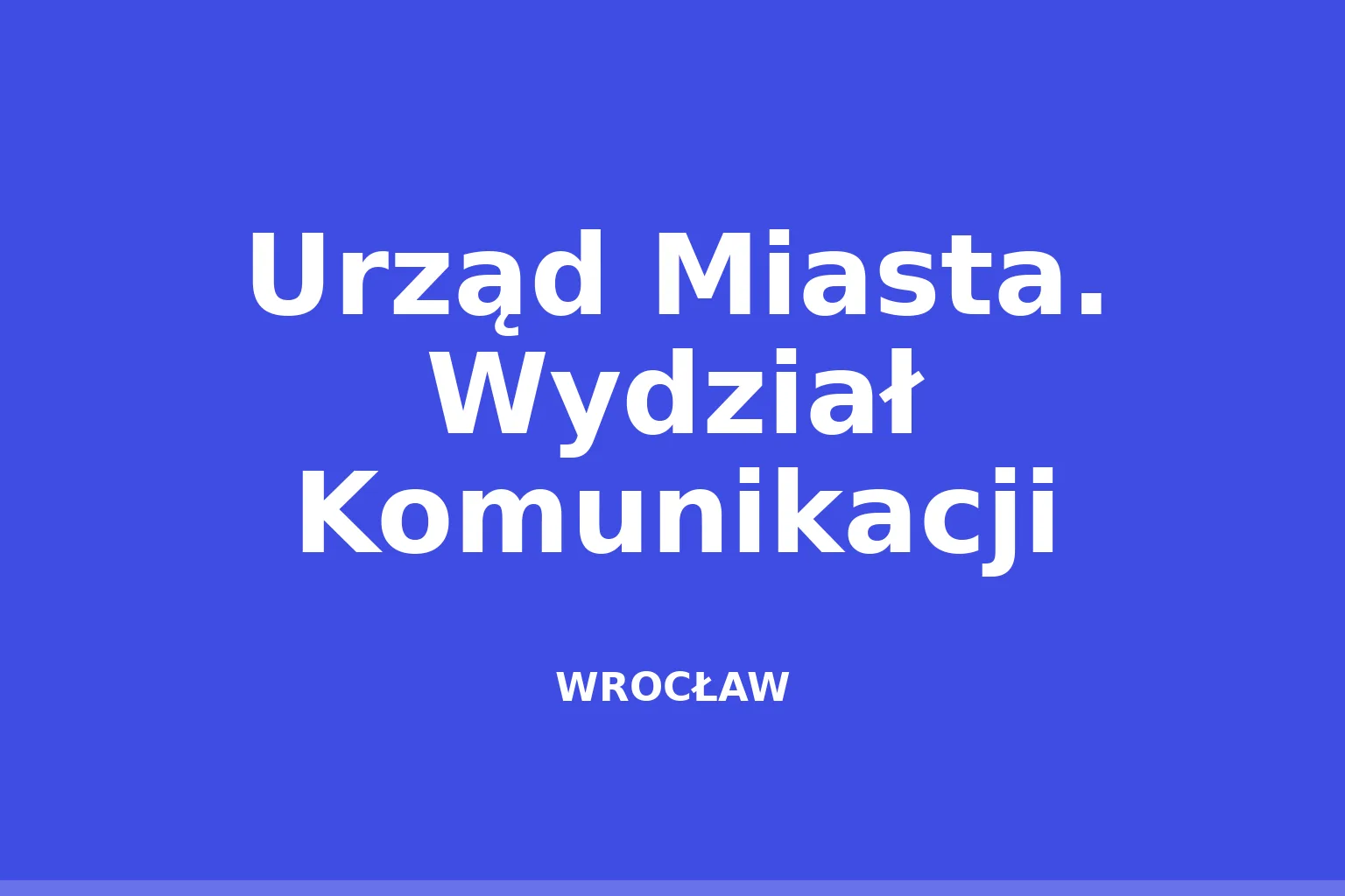 Urząd Miasta. Wydział Komunikacji