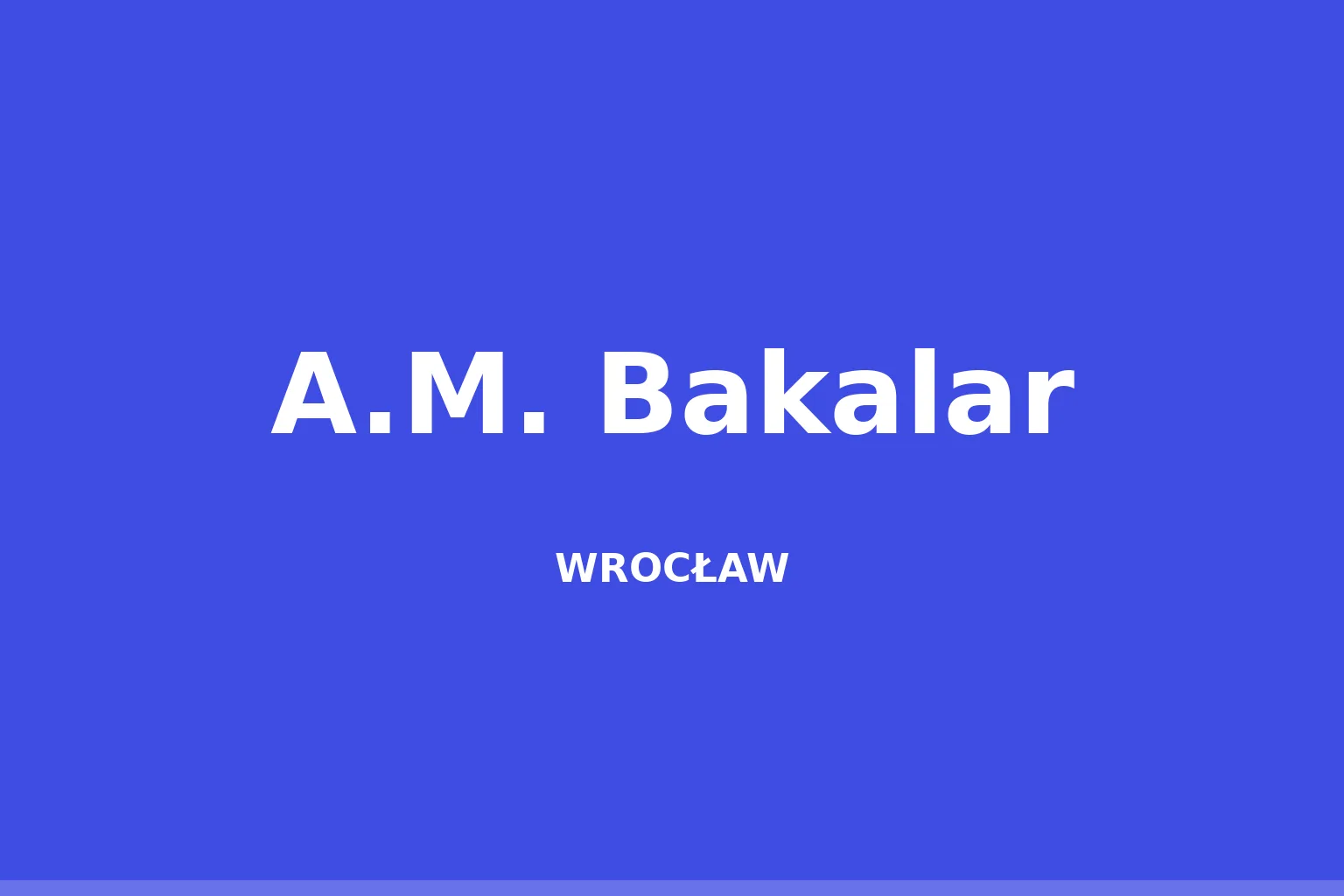 A.M. Bakalar